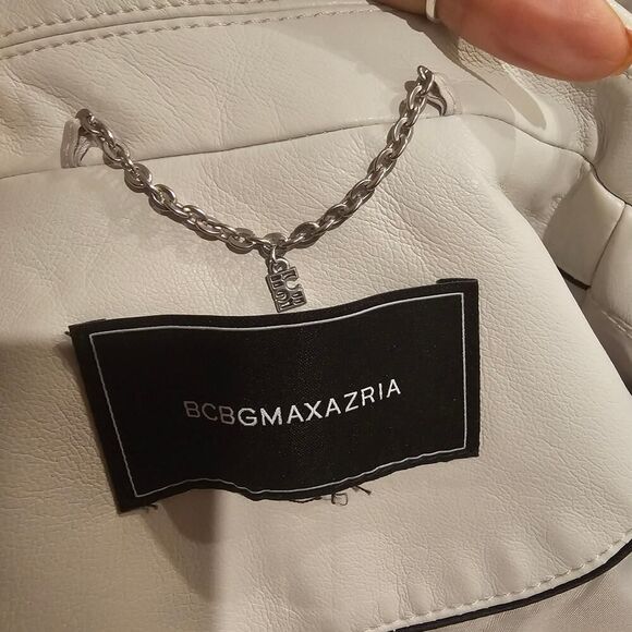 BCBGMAXAZRIA Vegan Leather Blazer Size Small - Picture 8 of 9